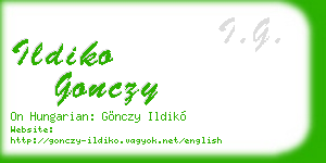 ildiko gonczy business card