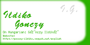 ildiko gonczy business card